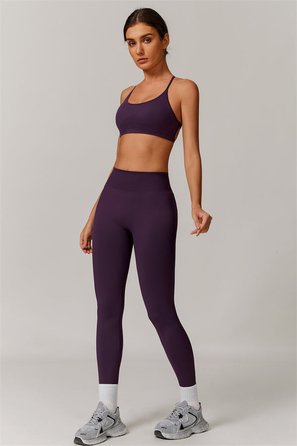 Conjunto de 2 piezas de sujetador deportivo y leggings Nova Luxe