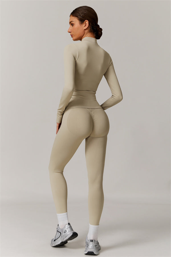 Conjunto de 3 piezas Nova Luxe: chaqueta, sujetador deportivo y leggings