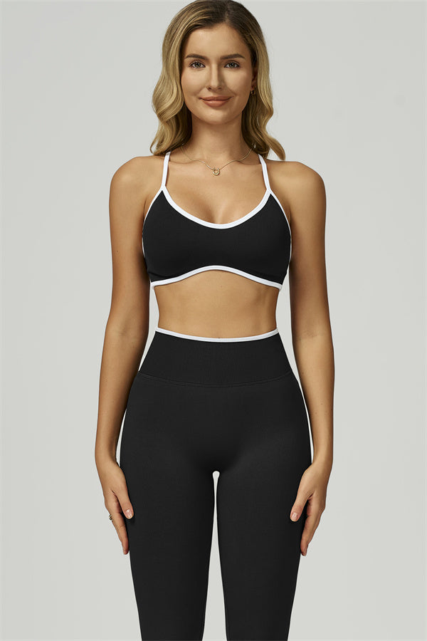 Conjunto de 2 piezas de sujetador deportivo y leggings Prime Line