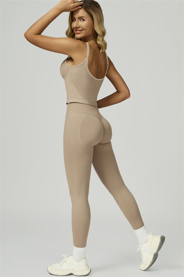 Conjunto de 2 piezas de top corto y leggings Prime