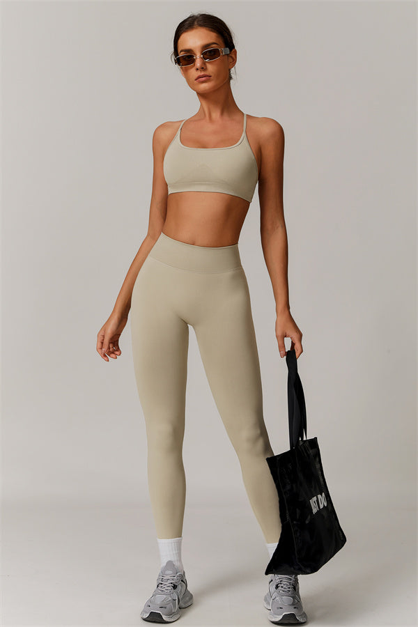 Conjunto de 2 piezas de sujetador deportivo y leggings Nova Luxe