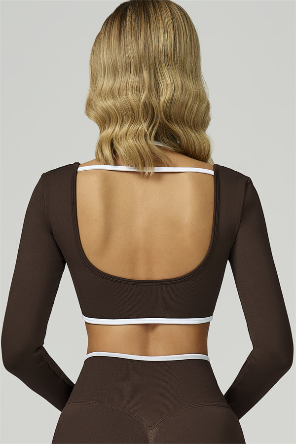 Top crop de manga larga Prime Line