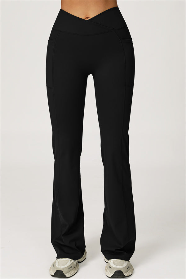 Conjunto de 2 piezas de top corto Glacier y leggings con pernera acampanada