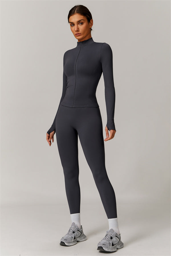 Conjunto de 3 piezas Nova Luxe: chaqueta, sujetador deportivo y leggings