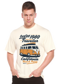 Camiseta gráfica de manga corta de viscosa de bambú/algodón orgánico para hombre Spun Bamboo® "Surfing 1980"