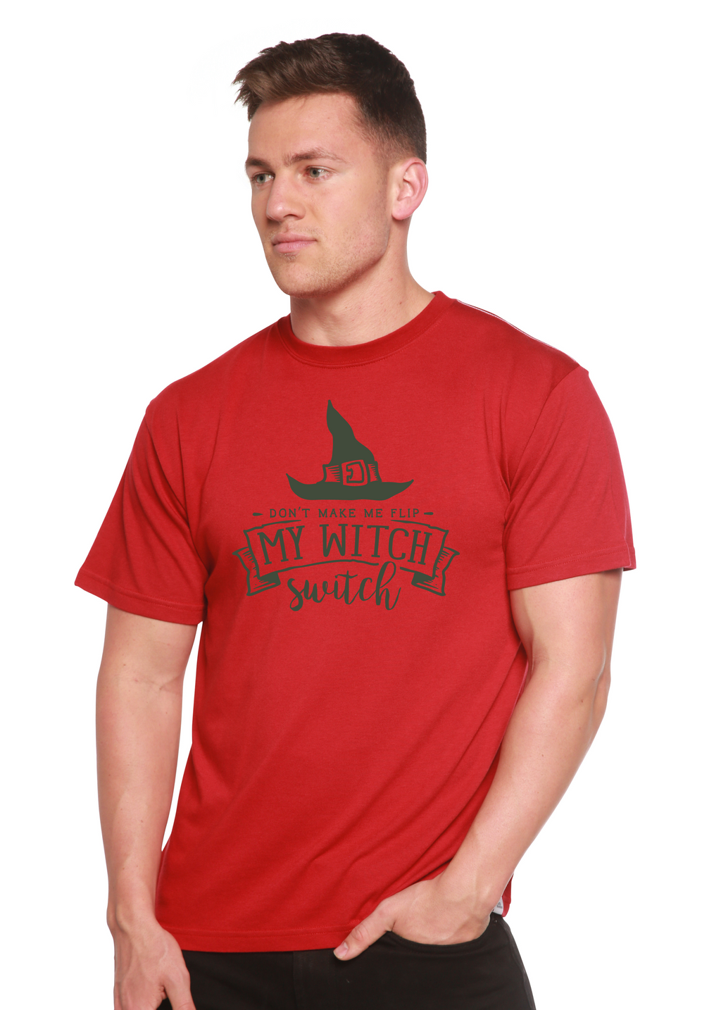 Mi camiseta gráfica de manga corta de viscosa de bambú/algodón orgánico unisex "Mi bruja"