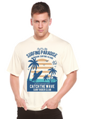 Camiseta gráfica de manga corta de bambú/algodón orgánico Surfing Paradis Spun Bamboo® para hombre
