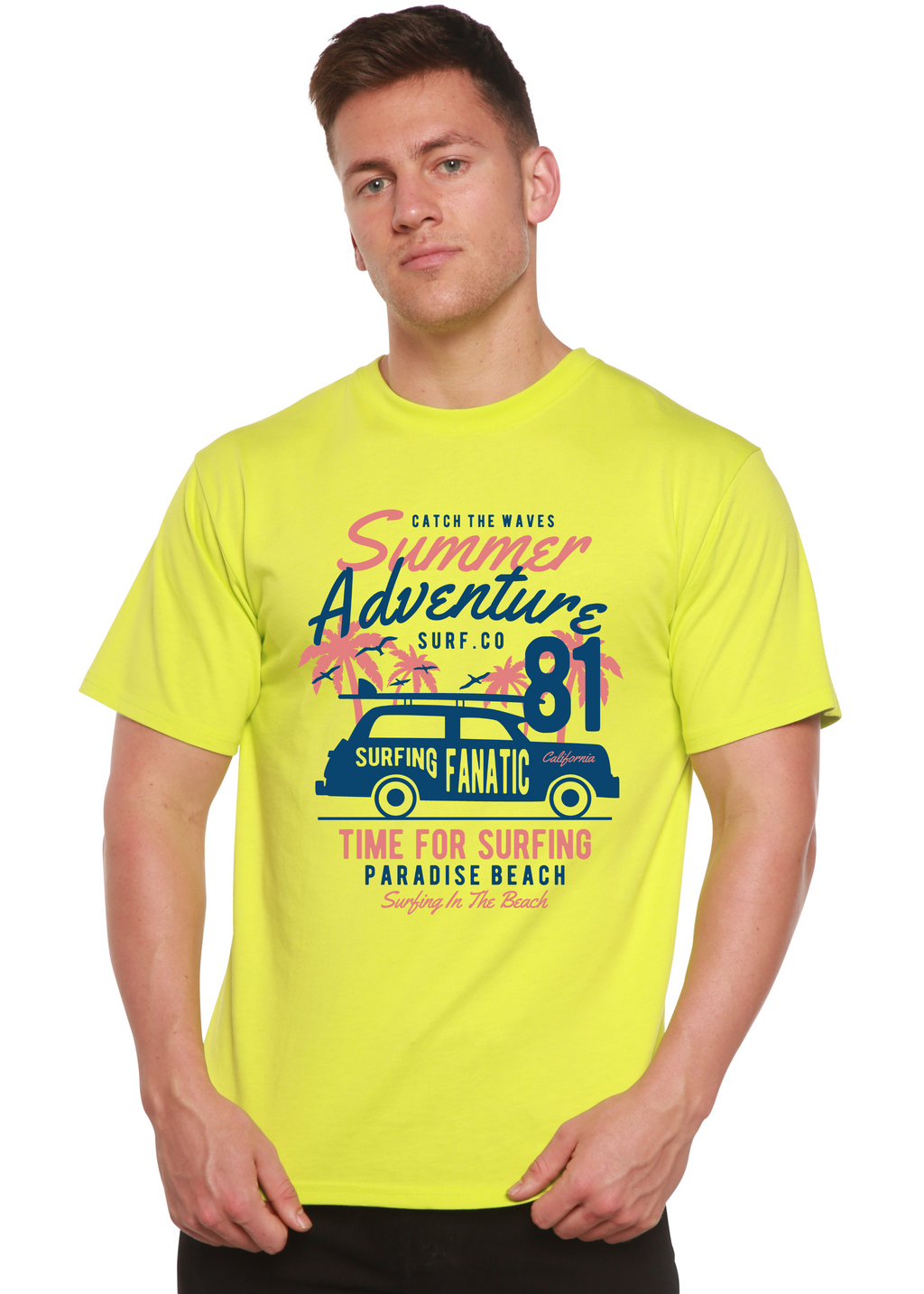 Camiseta gráfica de manga corta de viscosa de bambú/algodón orgánico para hombre Sammer Adventure Spun Bamboo®