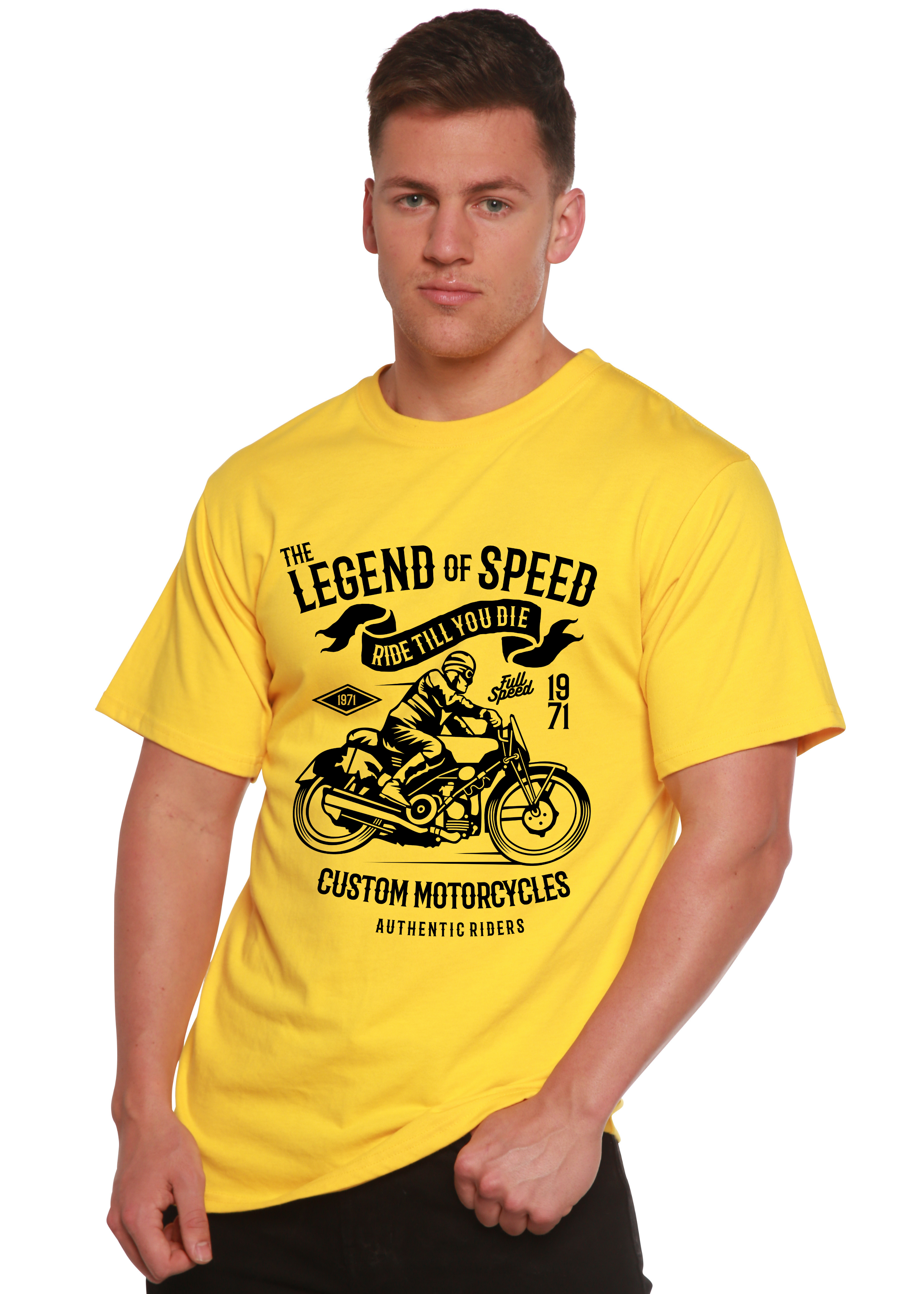 La leyenda de la camiseta gráfica de manga corta de viscosa de bambú/algodón orgánico para hombre Speed Spun Bamboo®