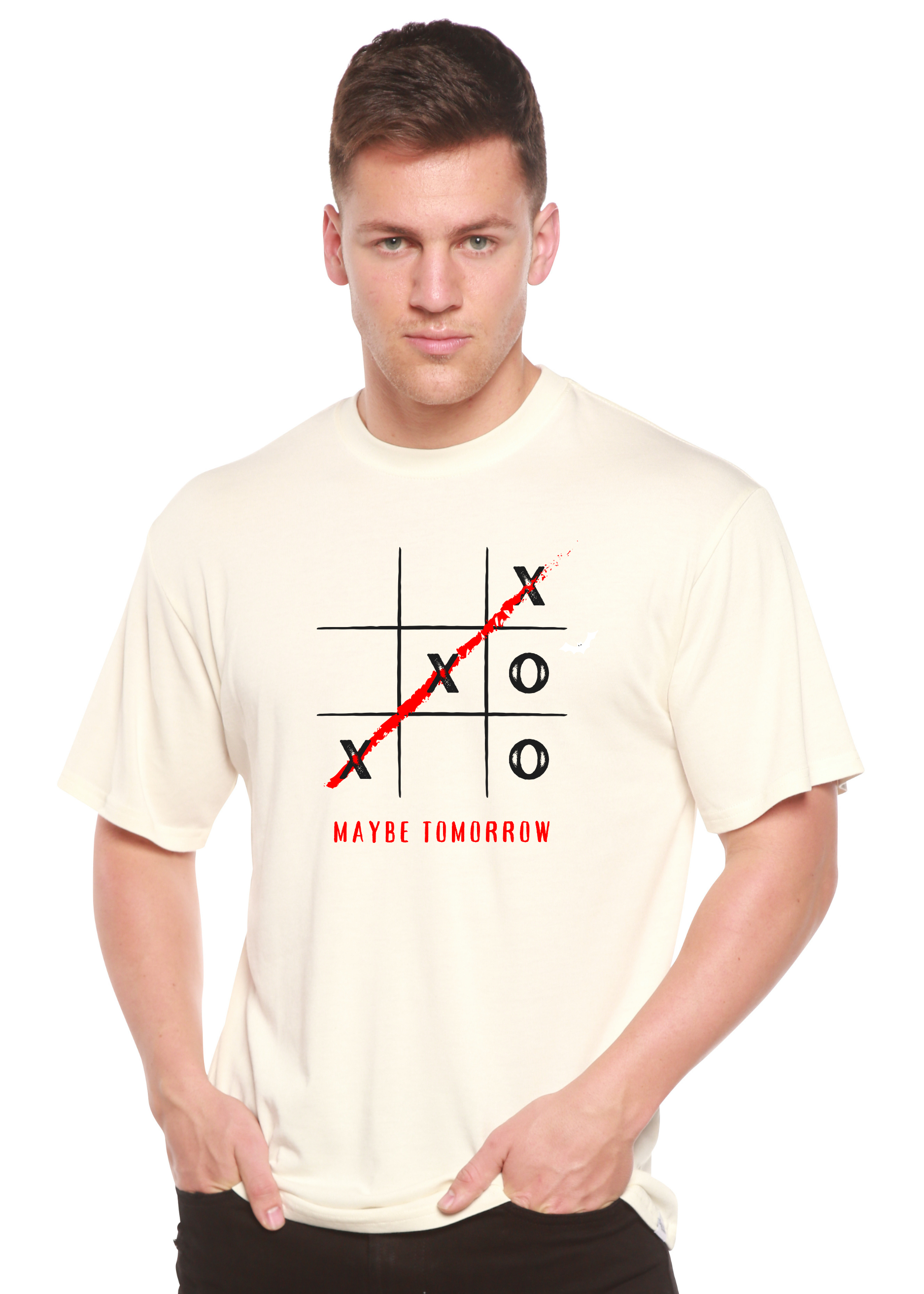 Camiseta gráfica unisex de bambú/algodón "Maybe Tomorrow"