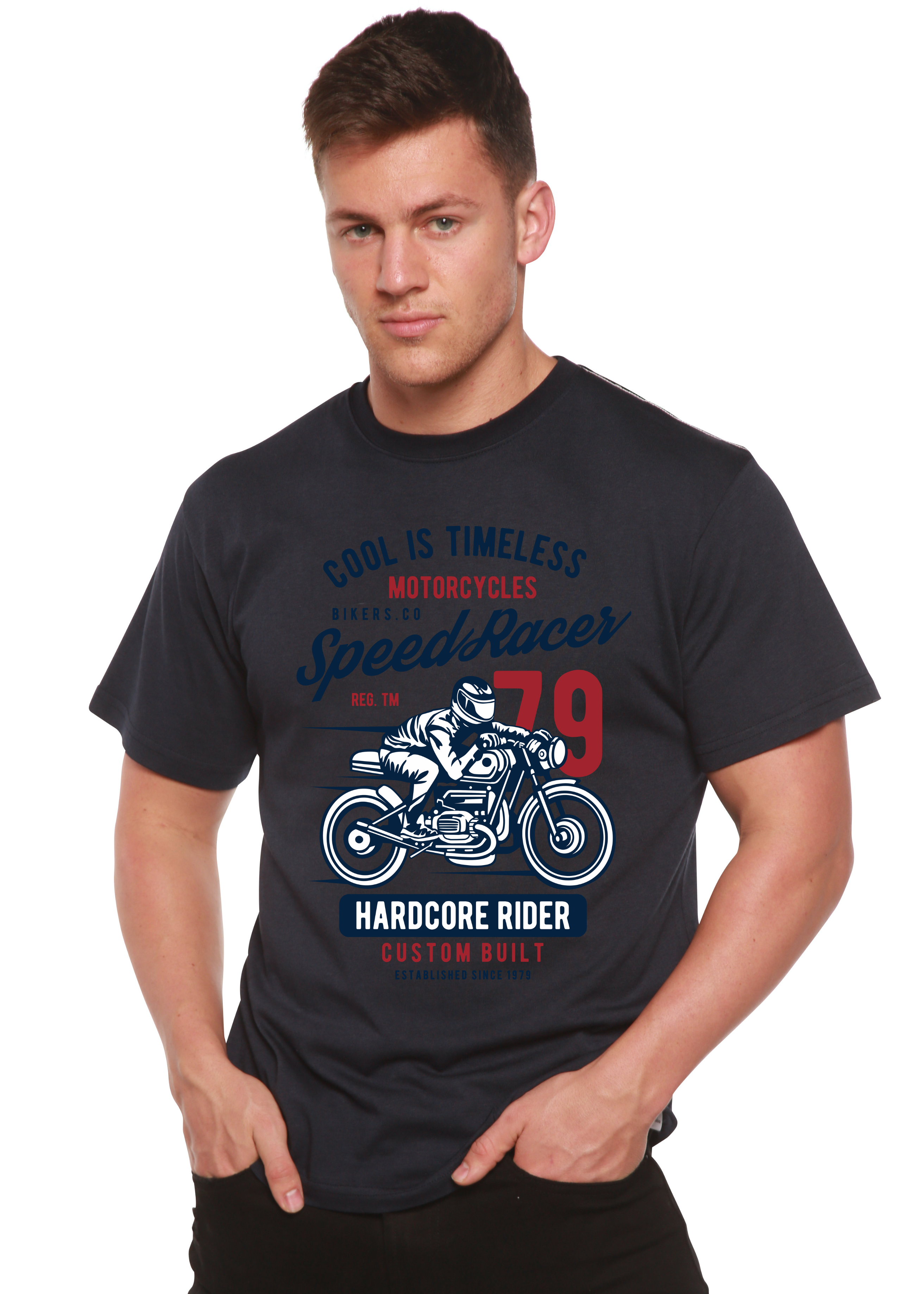 Camiseta gráfica de manga corta de viscosa de bambú y algodón orgánico Spun Bamboo® Speed Racer para hombre