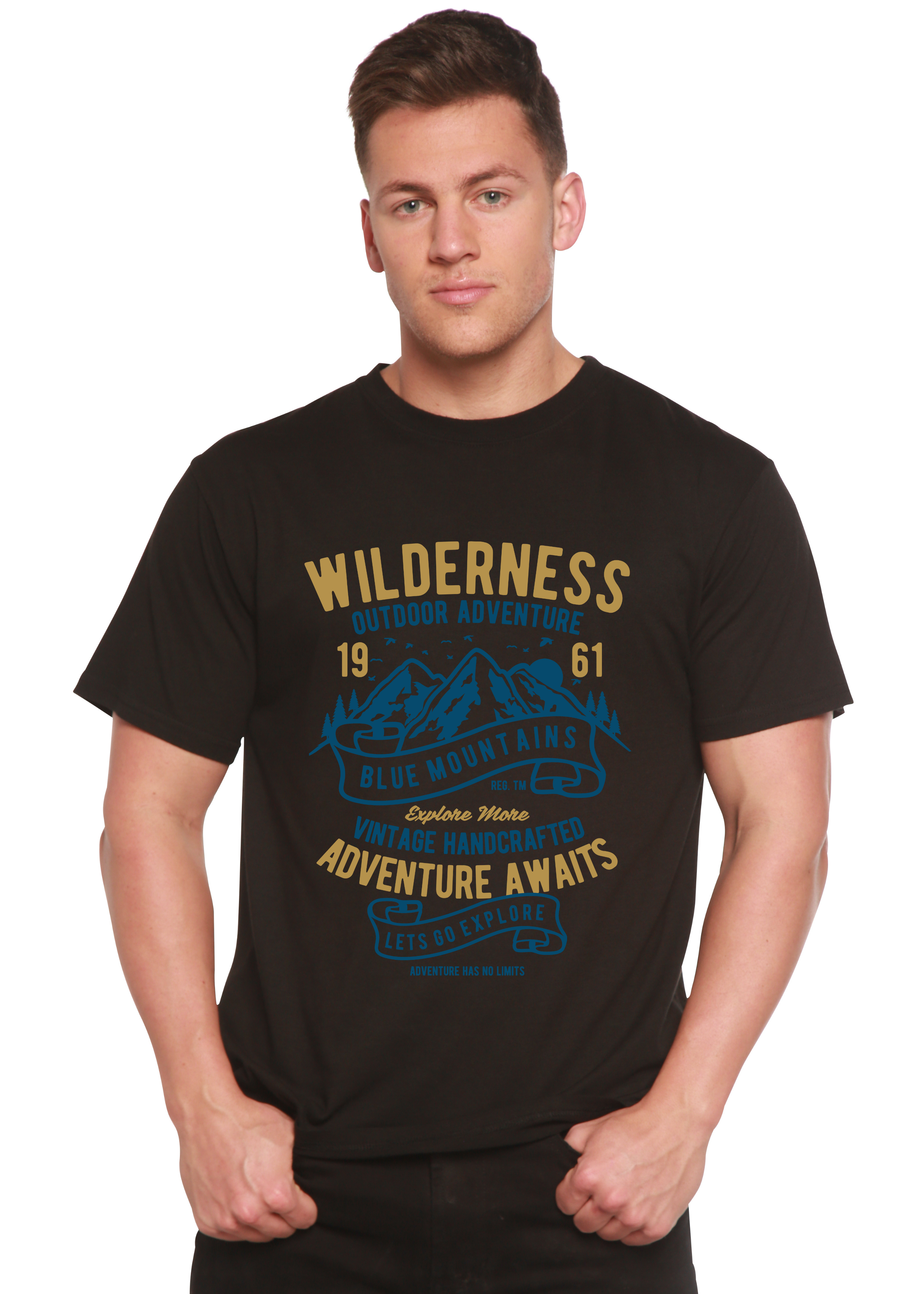 Camiseta gráfica de manga corta de bambú/algodón orgánico Wilderness Spun Bamboo® para hombre