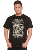 Camiseta gráfica de manga corta de viscosa de bambú/algodón orgánico para hombre Superior Motorcycle Spun Bamboo®