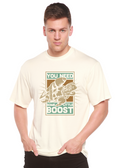 You Need Boost Camiseta Gráfica de Manga Corta para Hombre de Viscosa de Bambú/Algodón Orgánico