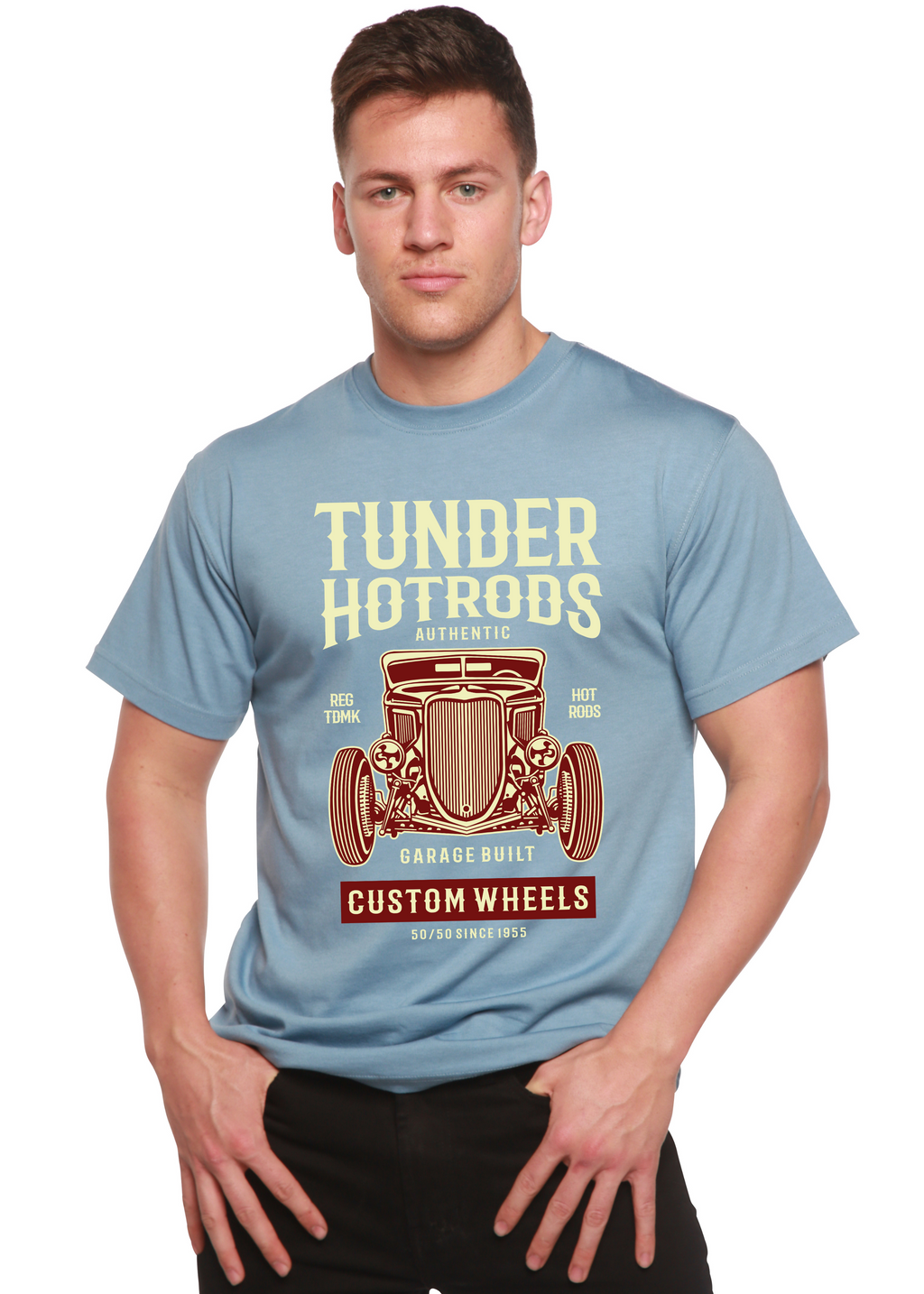 Camiseta gráfica de manga corta para hombre Thunder Hot Spun Bamboo® de viscosa de bambú y algodón orgánico