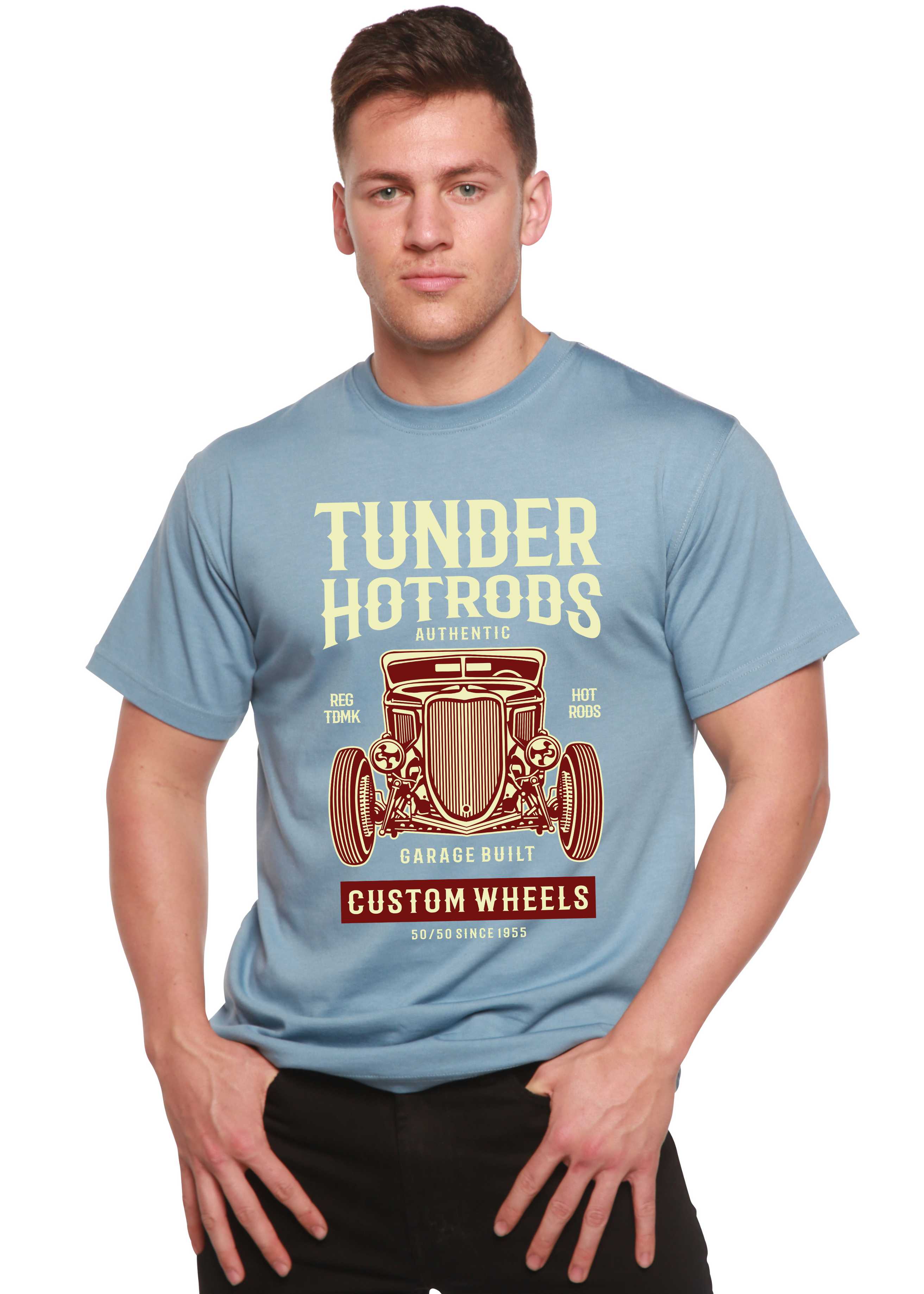 Camiseta gráfica de manga corta para hombre Thunder Hot Spun Bamboo® de viscosa de bambú y algodón orgánico