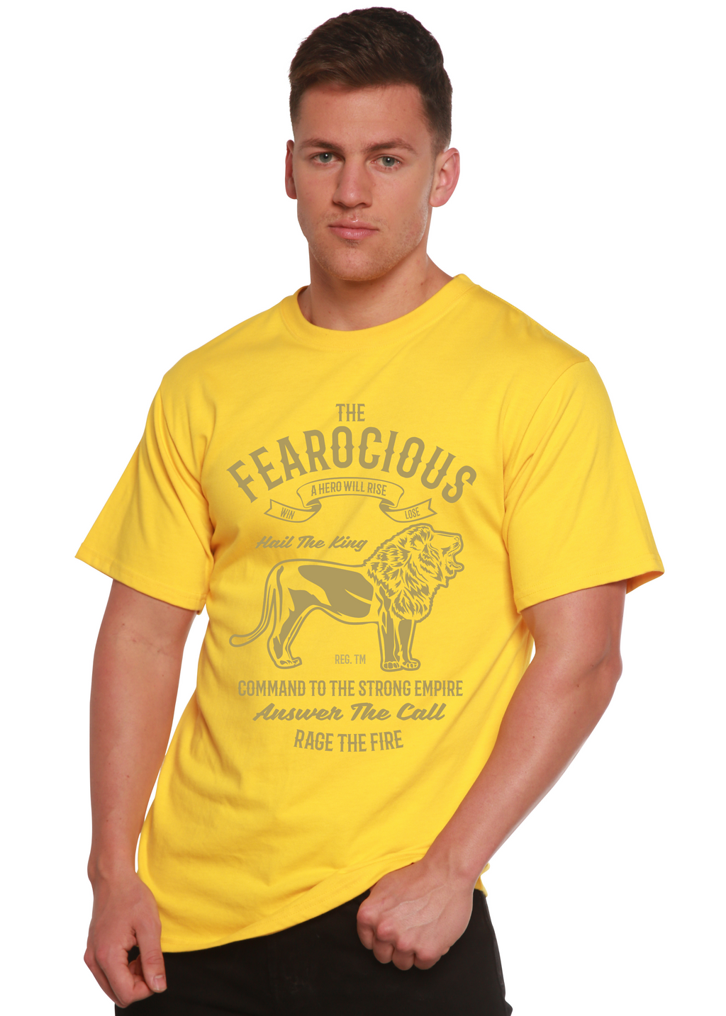 Camiseta gráfica de manga corta de bambú viscosa/algodón orgánico para hombre The Fearocious Spun Bamboo®