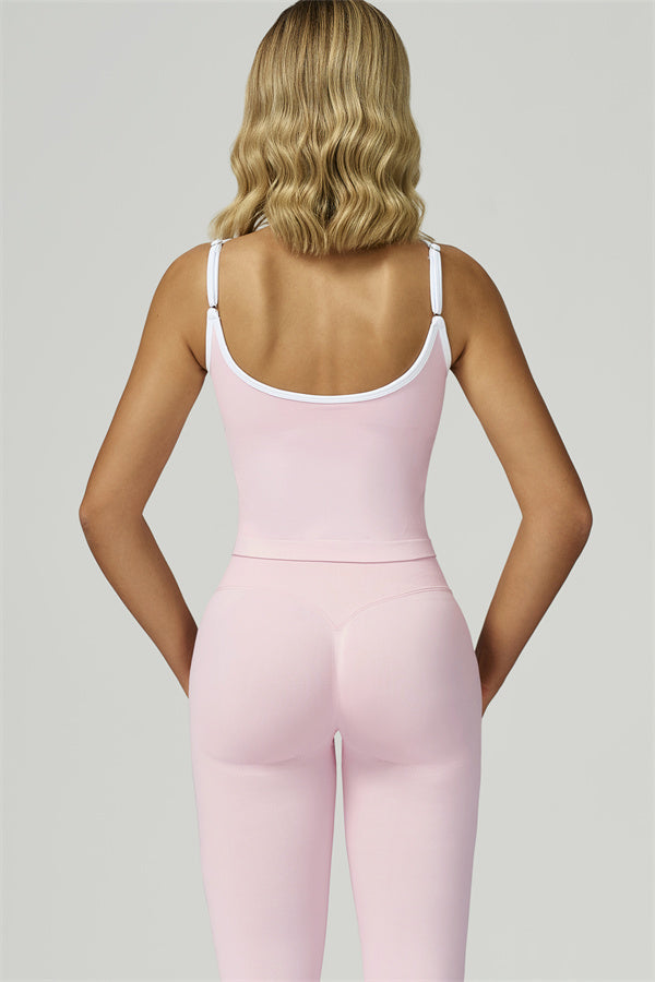 El conjunto de dos piezas de top corto y leggings Prime Line
