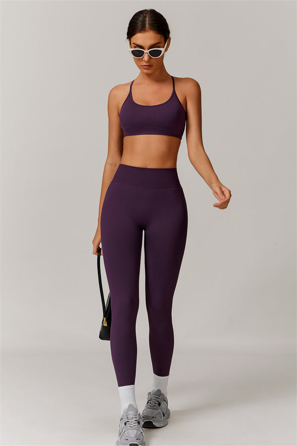 Conjunto de 2 piezas de sujetador deportivo y leggings Nova Luxe