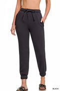 Fleece Drawstring Joggers With Pocket