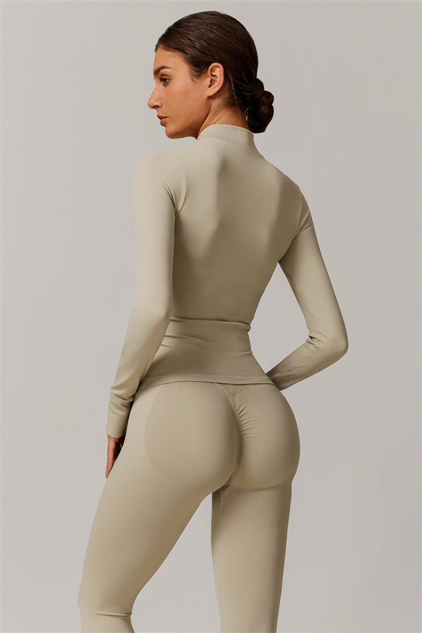 Conjunto de 3 piezas Nova Luxe: chaqueta, sujetador deportivo y leggings