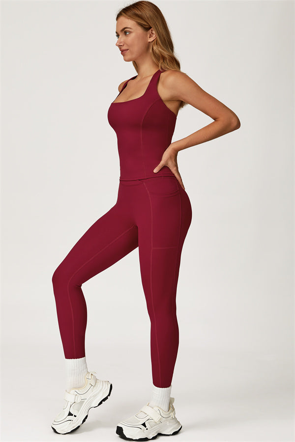 El conjunto de 2 piezas de leggings y camiseta corta Glacier