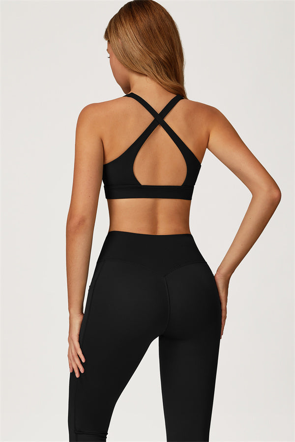 Conjunto de dos piezas de top deportivo y leggings Glacier