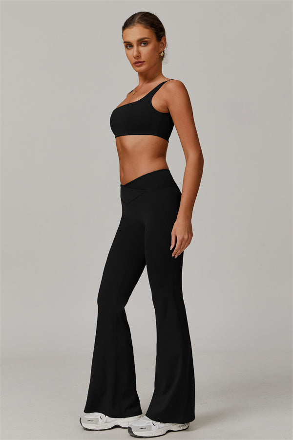 Conjunto de 2 piezas Halo: sujetador deportivo y leggings acampanados