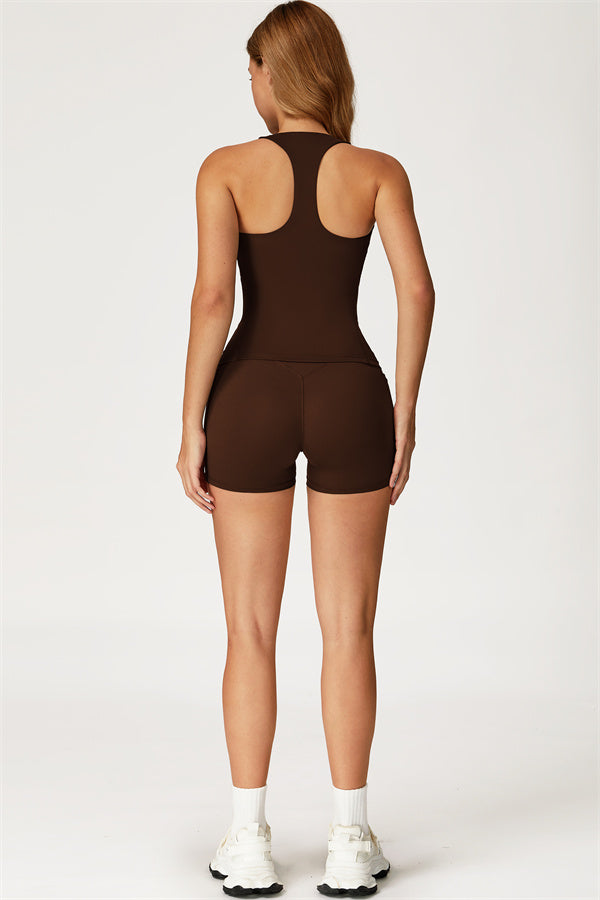 Conjunto de 2 piezas de top corto y shorts Glacier