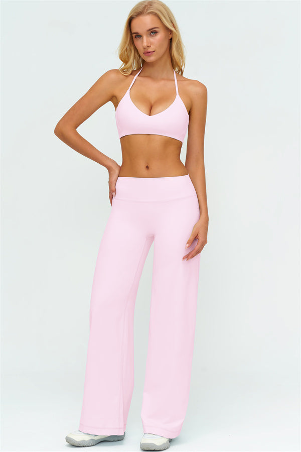 Conjunto de 3 piezas: sujetador deportivo, chaqueta con cremallera Twirl y pantalones de pierna recta nuevos