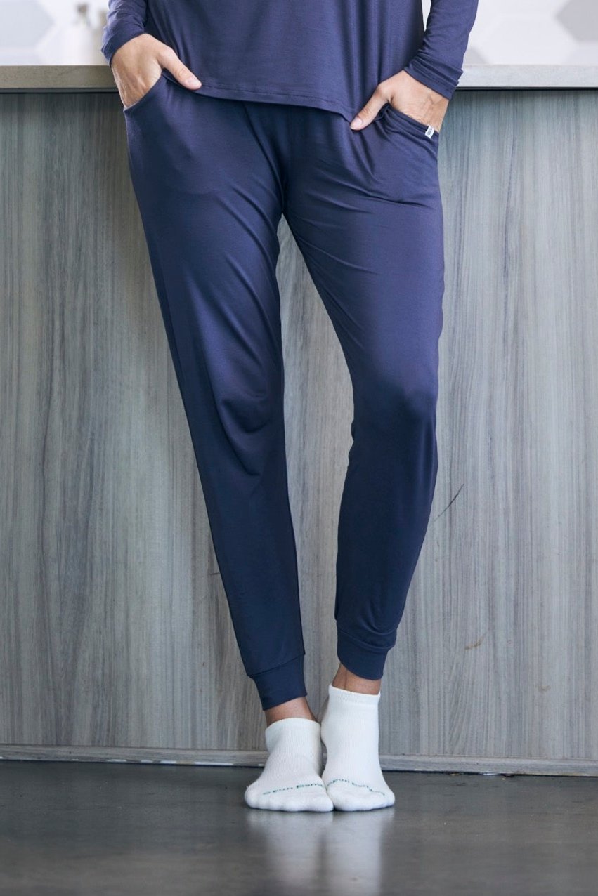 Conjunto de pijama de bambú para mujer - Camiseta de manga larga y pantalón jogger