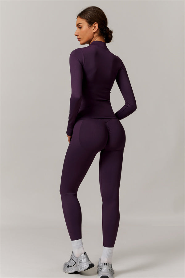 Conjunto de 3 piezas Nova Luxe: chaqueta, sujetador deportivo y leggings