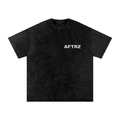 Camiseta de Algodón Oversize Lavado de Nieve Great Wave de Aftrz