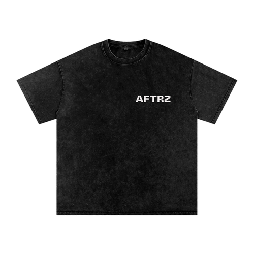 Aftrz Great Wave Snow Washed Oversized Cotton T-Shirt