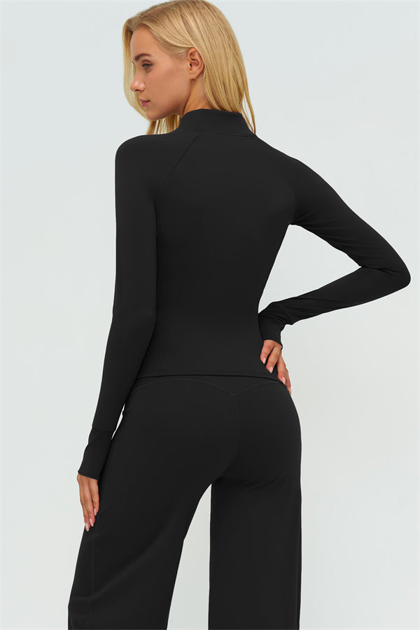 Conjunto de 3 piezas: sujetador deportivo, chaqueta con cremallera Twirl y pantalones de pierna recta nuevos