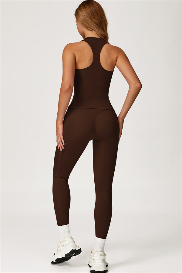 El conjunto de 2 piezas de leggings y camiseta corta Glacier