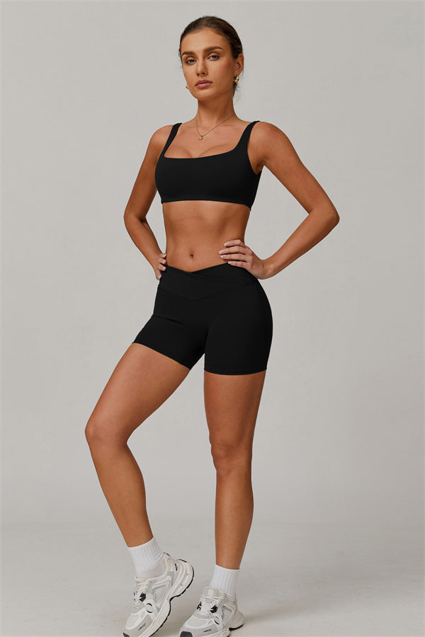 Conjunto de 2 piezas de sujetador deportivo y pantalón corto Halo