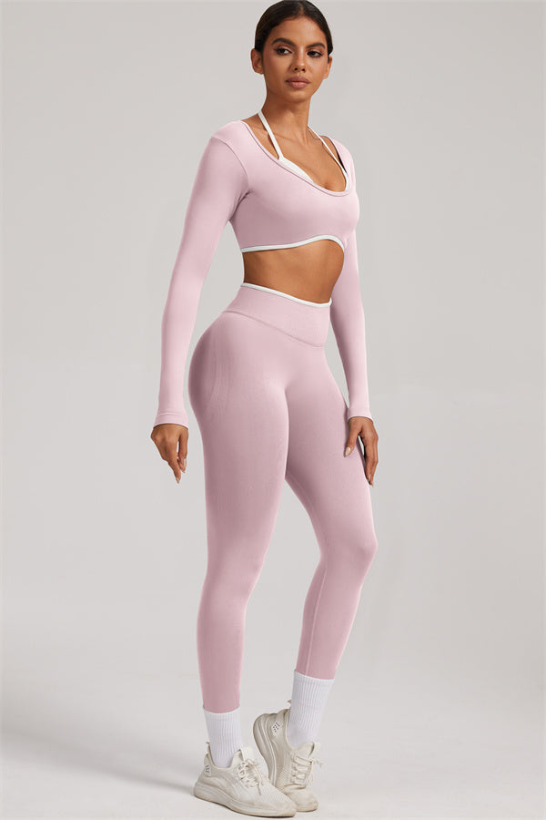 The Elevate Long Sleeve Crop top Leggings 2-Piece Set