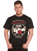 Camiseta gráfica de manga corta de bambú/algodón orgánico para hombre "Playoffs de bolos"