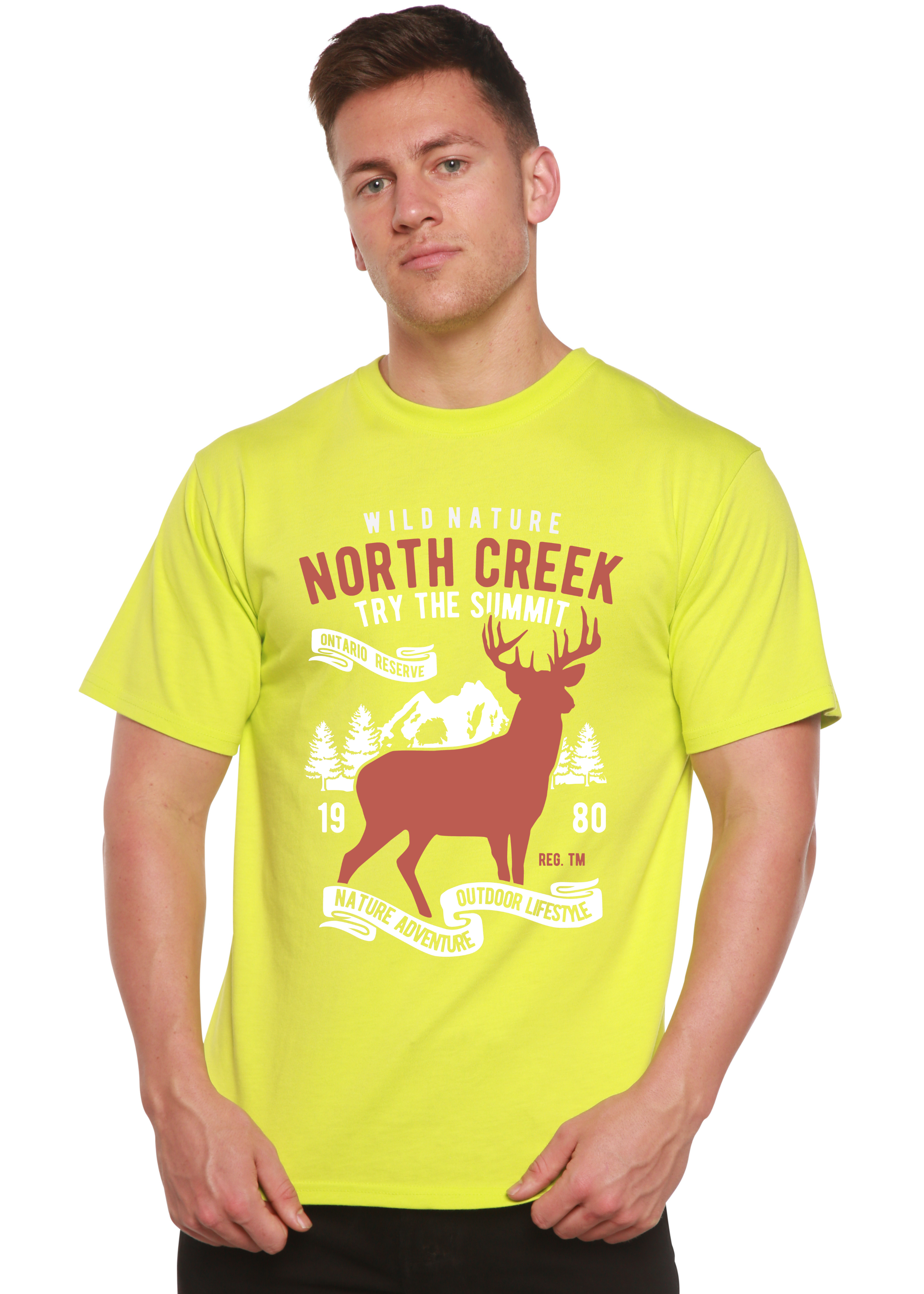 Camiseta gráfica de manga corta de bambú/algodón orgánico Spun Bamboo® de North Creek para hombre