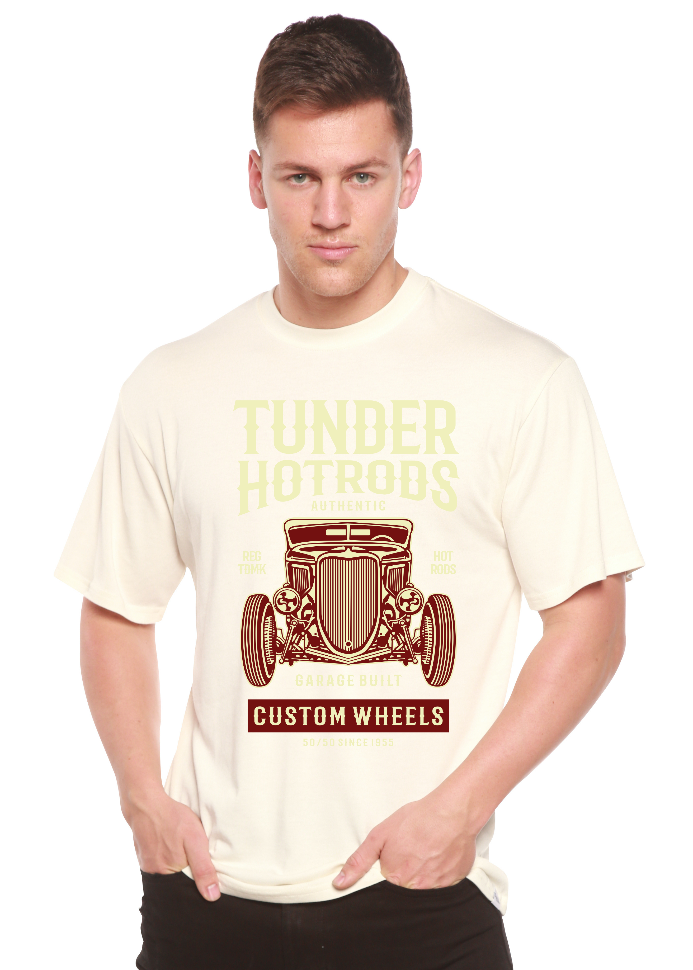 Camiseta gráfica de manga corta para hombre Thunder Hot Spun Bamboo® de viscosa de bambú y algodón orgánico