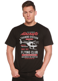 Camiseta gráfica de manga corta de bambú/algodón orgánico para hombre California Aircraft