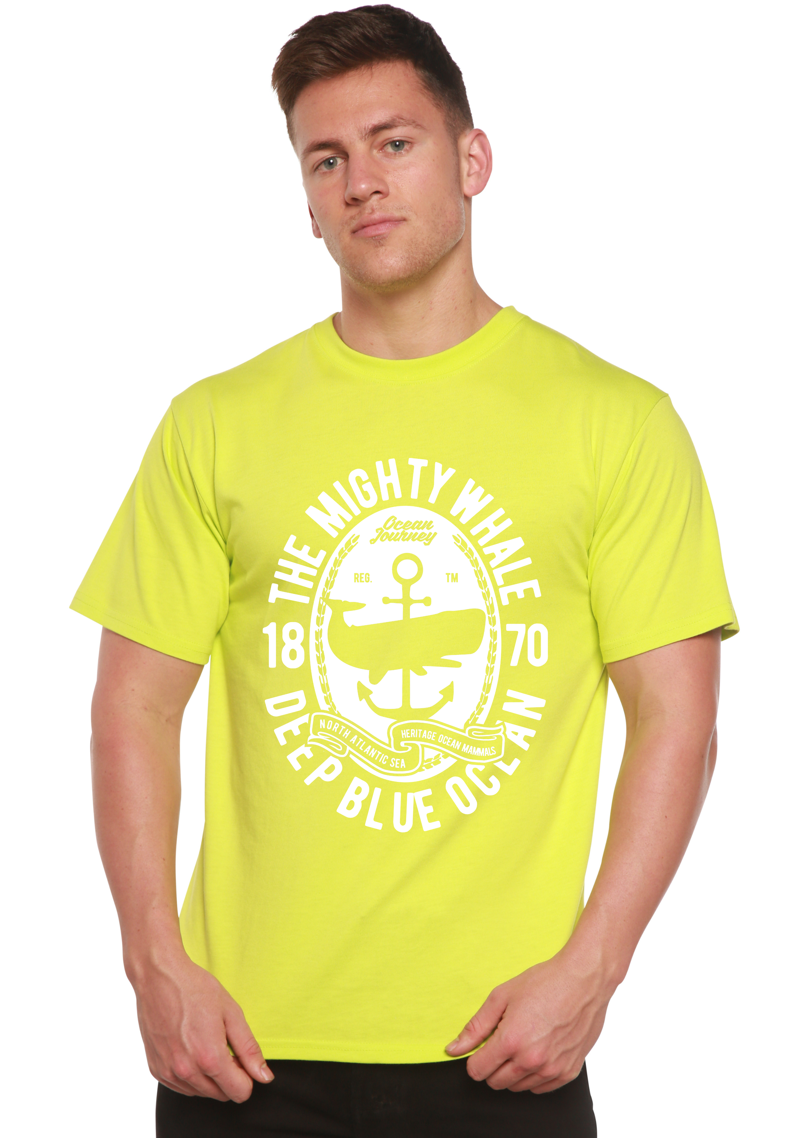 Camiseta Gráfica de Manga Corta de Viscosa de Bambú/Algodón Orgánico Spun Bamboo® para Hombre