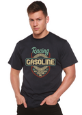 Camiseta gráfica de manga corta de viscosa de bambú y algodón orgánico para hombre Racing