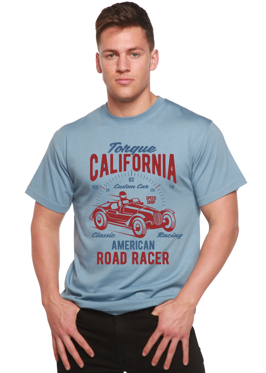 Torque California Spun Bamboo® Camiseta Gráfica de Manga Corta de Bambú Viscosa/Algodón Orgánico para Hombre