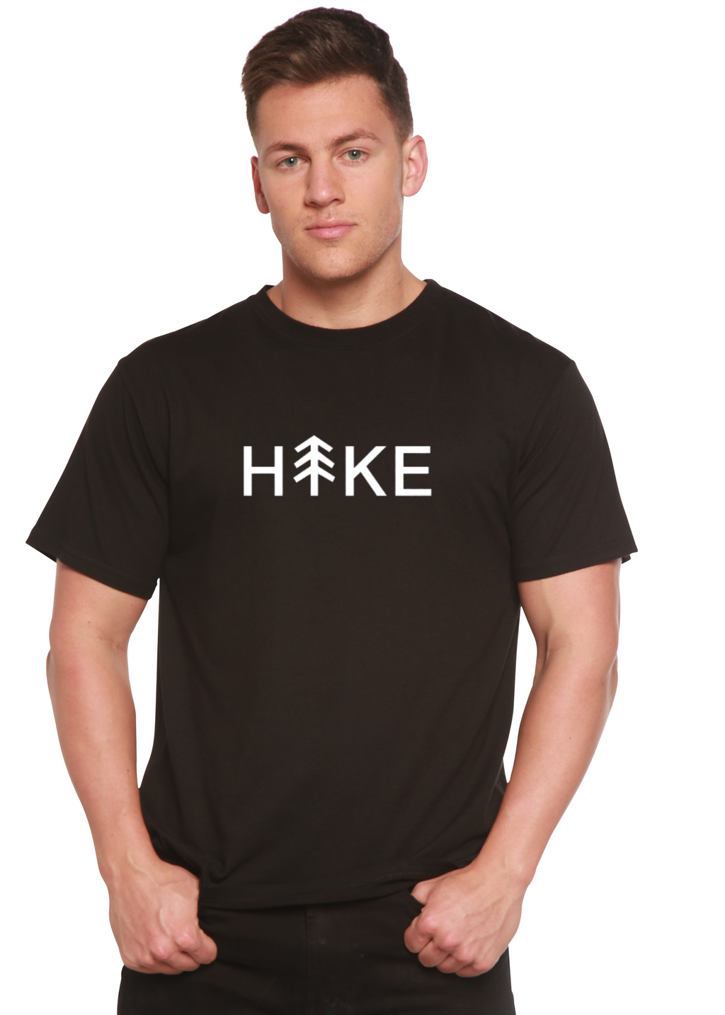 Camiseta gráfica de manga corta Hike para hombre de bambú viscosa/algodón orgánico