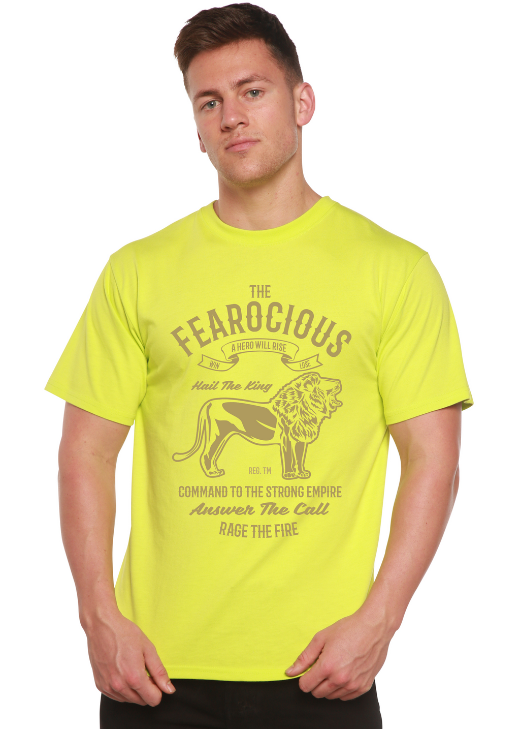 Camiseta gráfica de manga corta de bambú viscosa/algodón orgánico para hombre The Fearocious Spun Bamboo®