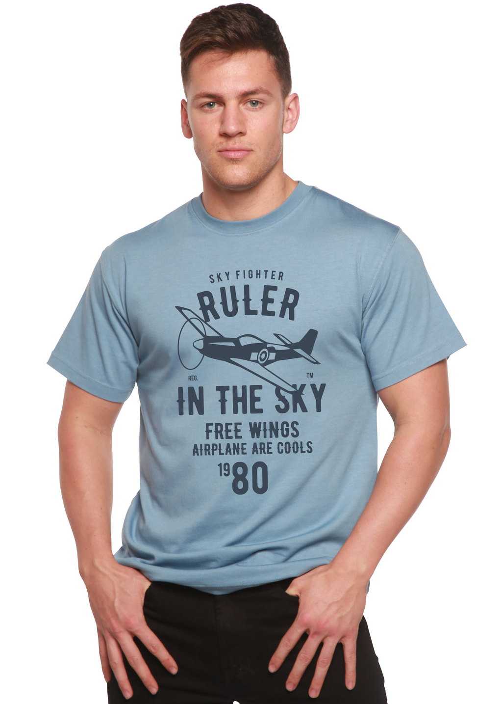 Ruler In The Sky Spun Bamboo® Camiseta Gráfica de Manga Corta de Bambú Viscosa/Algodón Orgánico para Hombre