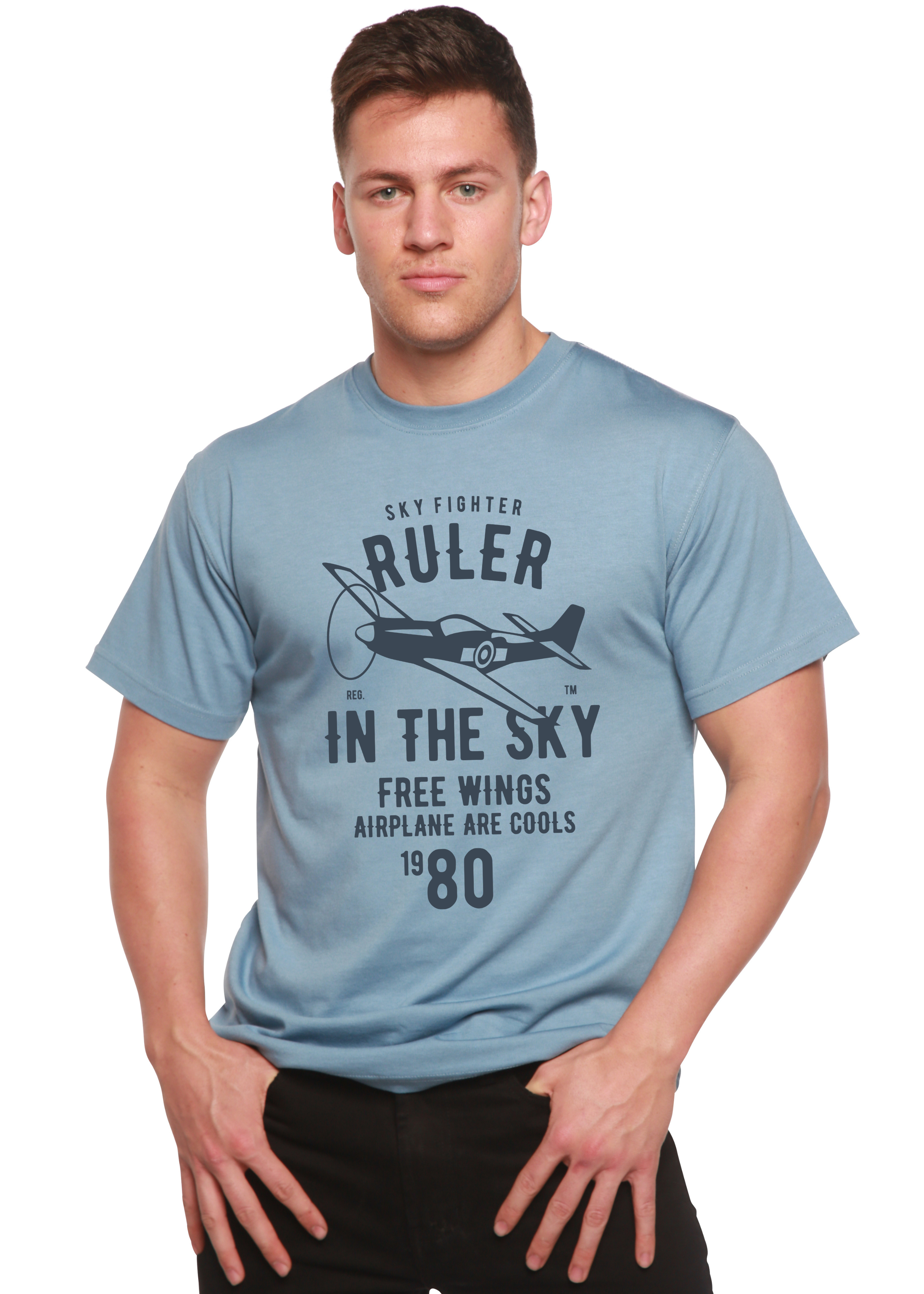 Ruler In The Sky Spun Bamboo® Camiseta Gráfica de Manga Corta de Bambú Viscosa/Algodón Orgánico para Hombre