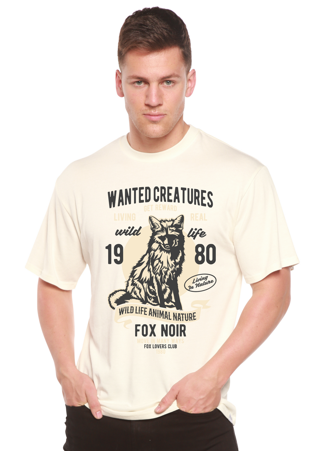 Wanted Creature Spun Bamboo® Camiseta Gráfica de Manga Corta de Bambú Viscosa/Algodón Orgánico para Hombre
